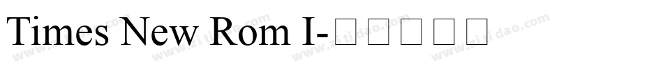 Times New Rom I字体转换